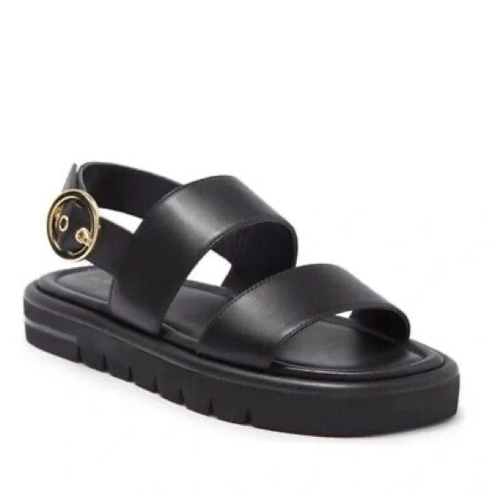 Platform Sandals with Gold Accent